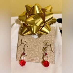 Handmade Santa Clause Dangle Earrings